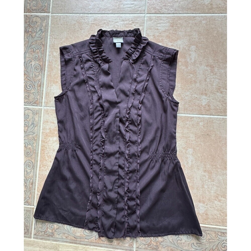 Converse‎ One Star Tuxedo Ruffle  Blouse Women size s